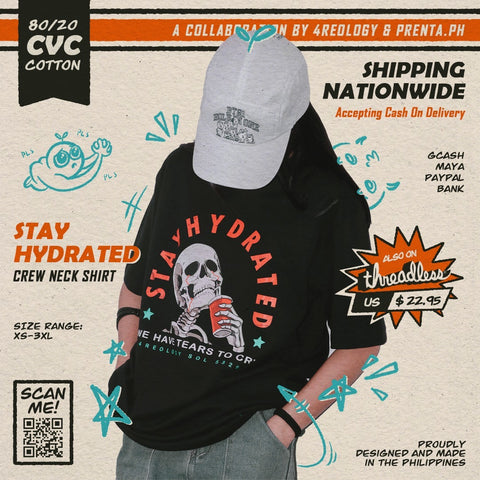 Stay Hydrated shown worn by 4reology