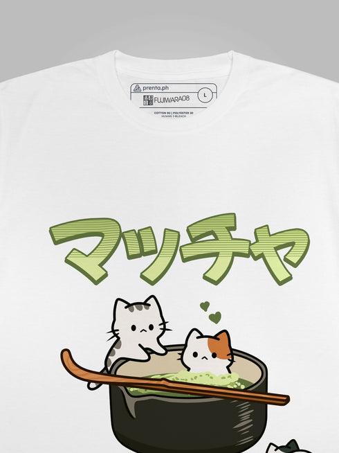 Cute Matcha Cats Illustration