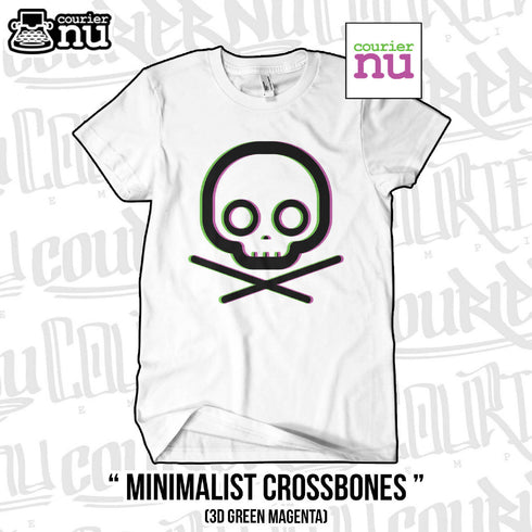 Minimalist Crossbones (3D GreenMagenta) - TEMPLATE Mock for Instagram Prenta - CMYK