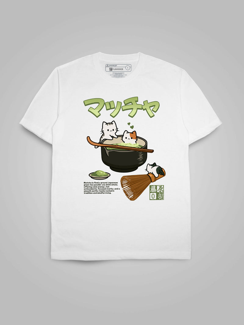 Cute Matcha Cats Illustration