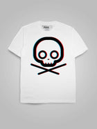 Minimalist Crossbones (3D Cyan Red)