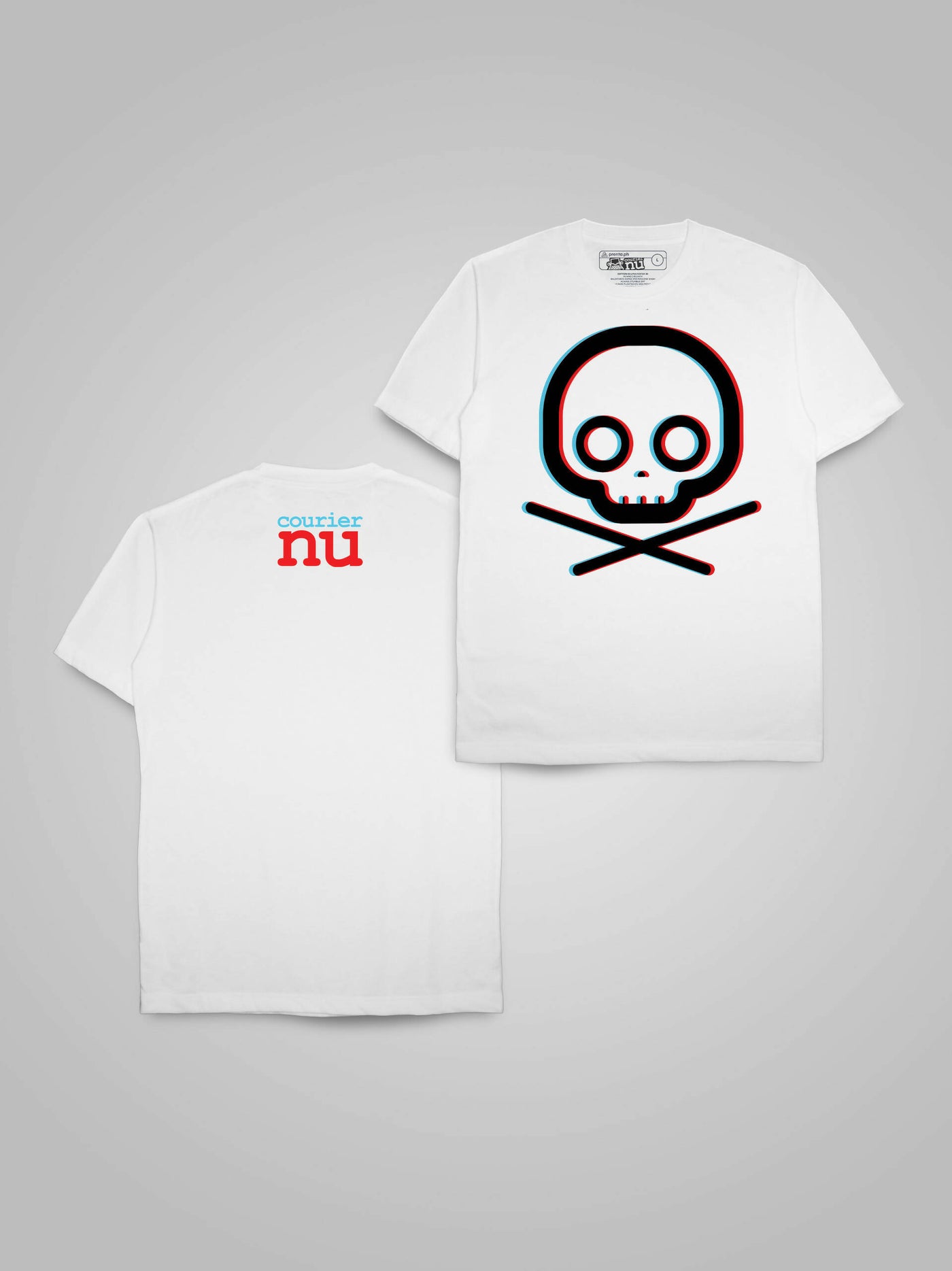 Minimalist Crossbones (3D Cyan Red)