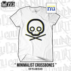 Minimalist Crossbones (3D Yellow Blue)