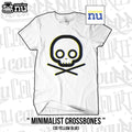 Minimalist Crossbones (3D Yellow Blue)