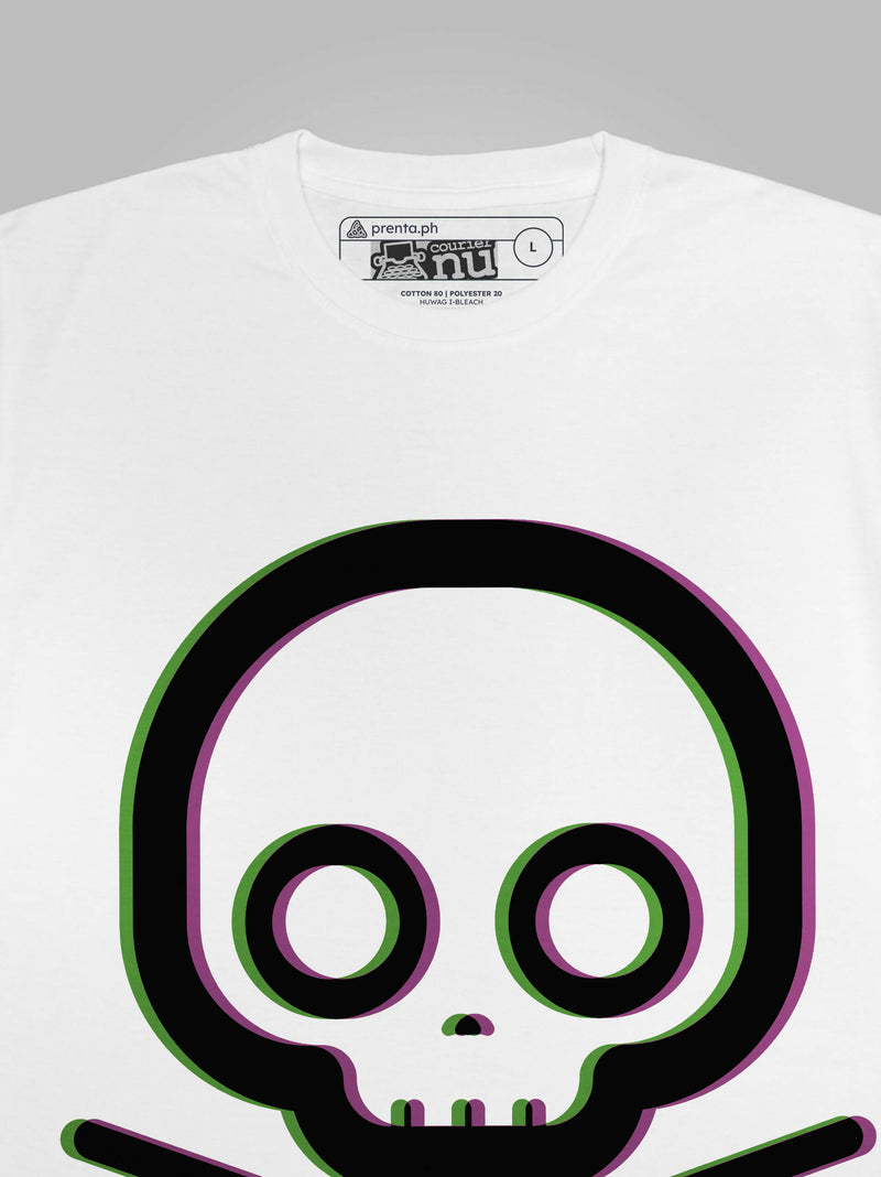 Minimalist Crossbones (3D Green Magenta)