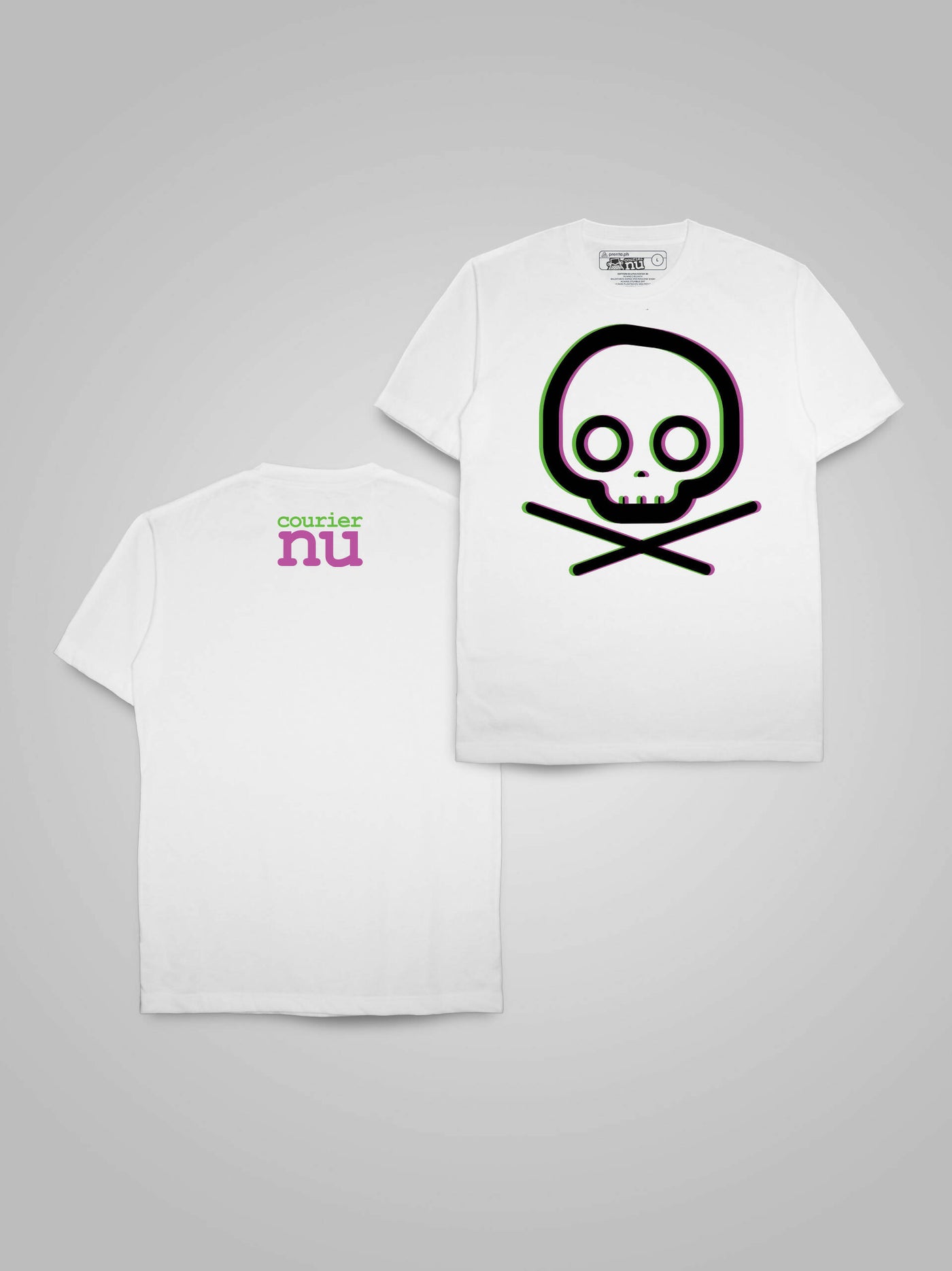 Minimalist Crossbones (3D Green Magenta)