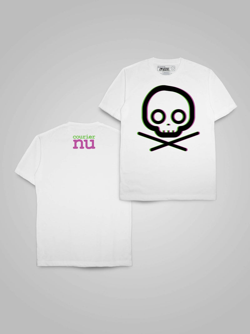 Minimalist Crossbones (3D Green Magenta)