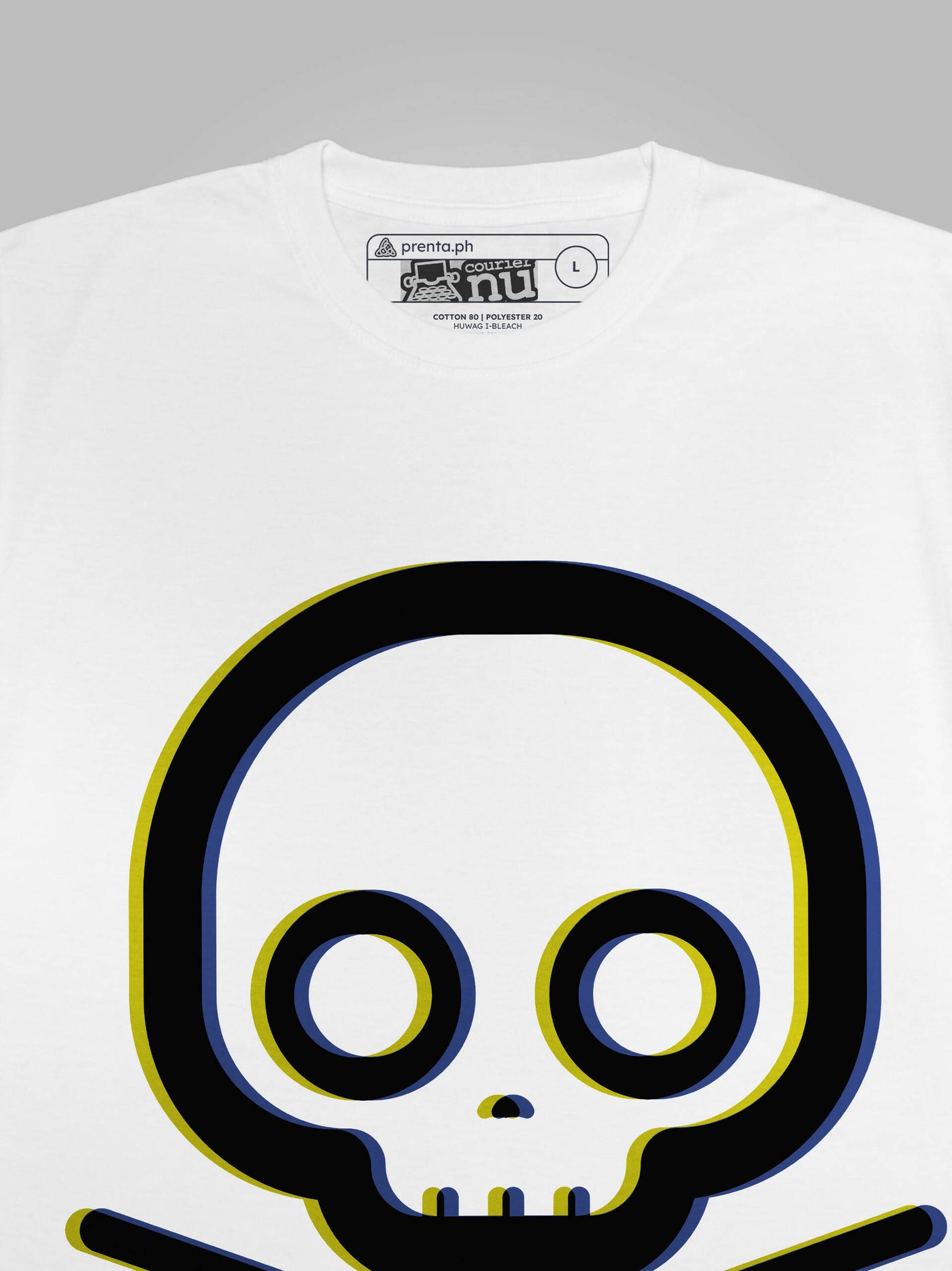 Minimalist Crossbones (3D Yellow Blue)