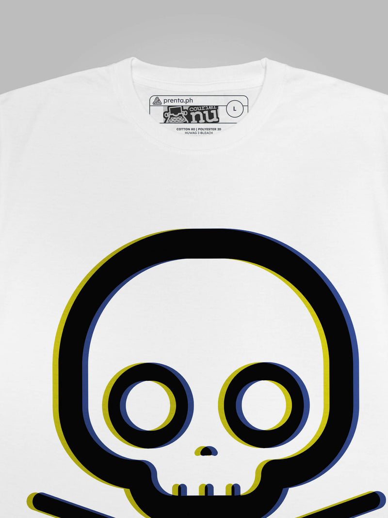Minimalist Crossbones (3D Yellow Blue)