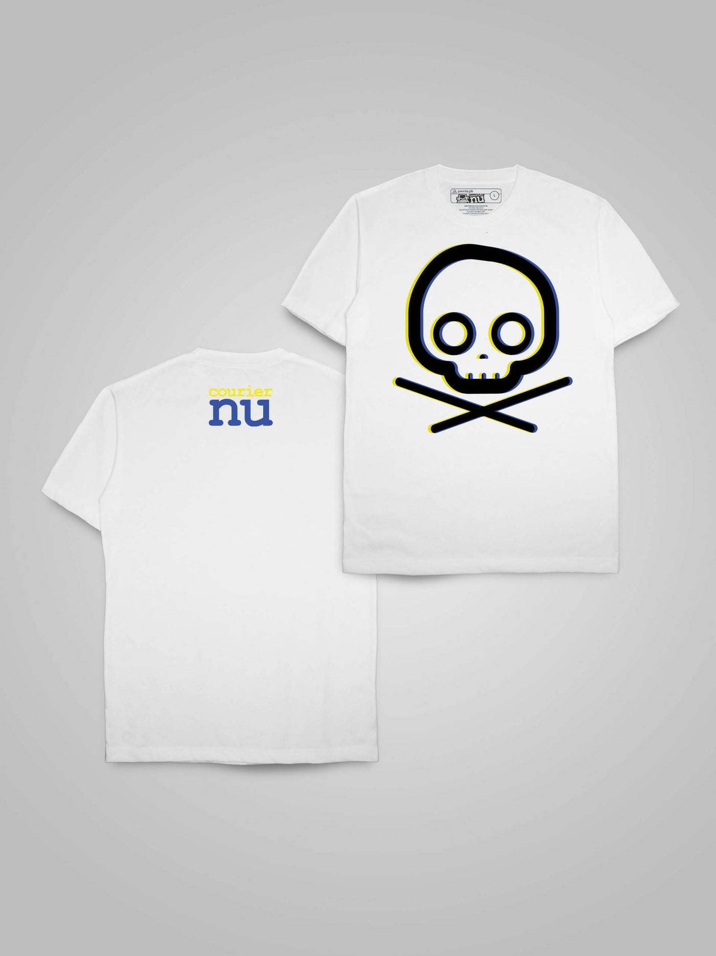 Minimalist Crossbones (3D Yellow Blue)