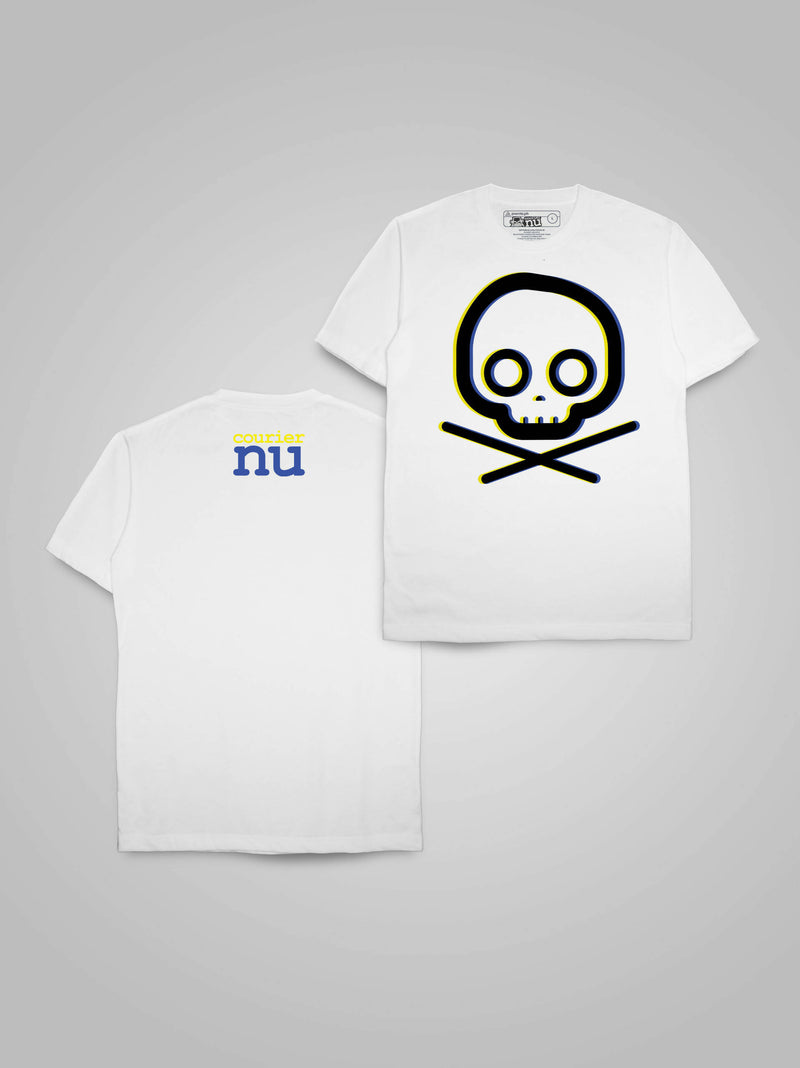 Minimalist Crossbones (3D Yellow Blue)